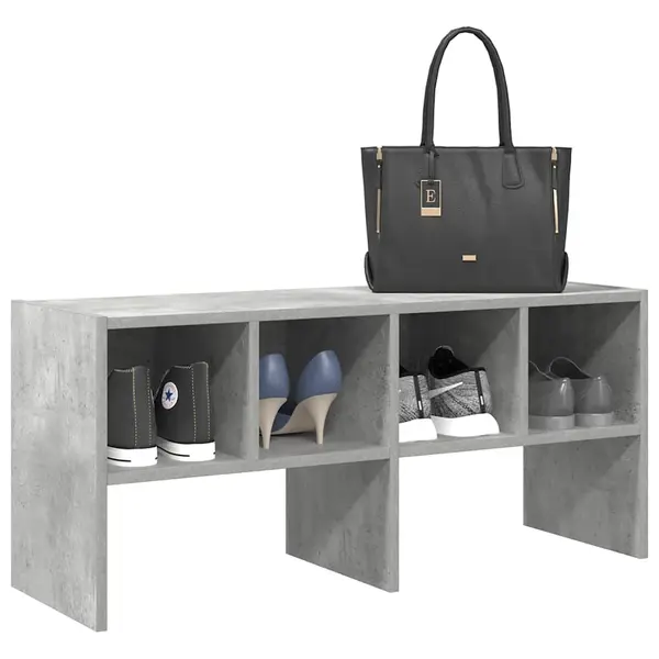 Gossi suport pantofi stivuibil beton gri 89,5x30x40 cm