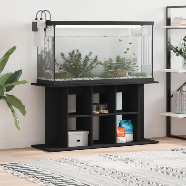 Gossi suport pentru acvariu, negru, 120x40x60 cm, lemn prelucrat