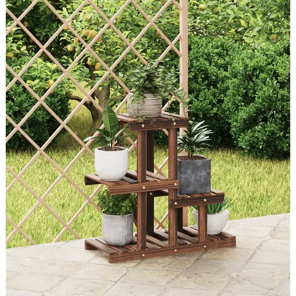 Gossi suport pentru flori, 58x25x51 cm, lemn masiv de brad