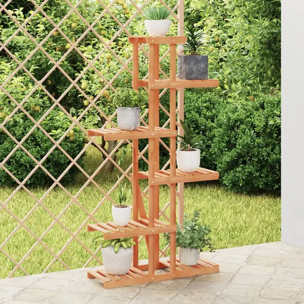 Gossi suport pentru flori, 75x25x140,5 cm, lemn masiv de brad