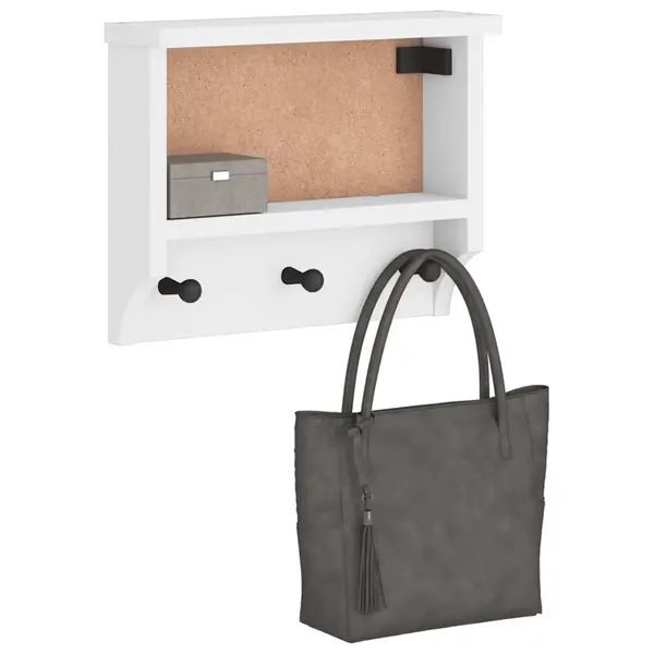 Gossi suport pentru haine sandnes alb 45x12x35 cm lemn masiv de pin
