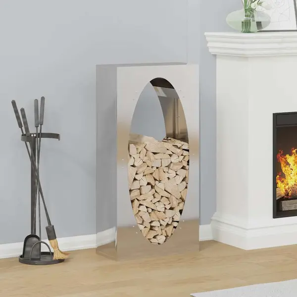 Gossi suport pentru lemne de foc, 60x40x100 cm, otel inoxidabil