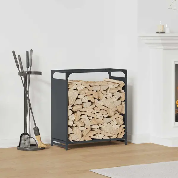 Gossi suport pentru lemne de foc antracit otel laminat la rece