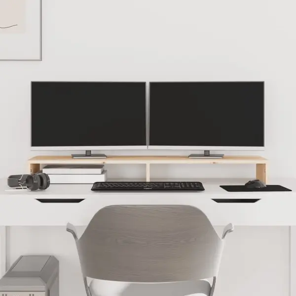 Gossi suport pentru monitor, 100x27x10 cm, lemn masiv de pin