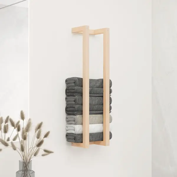 Gossi suport pentru prosoape, 23x18x90 cm, lemn masiv de pin
