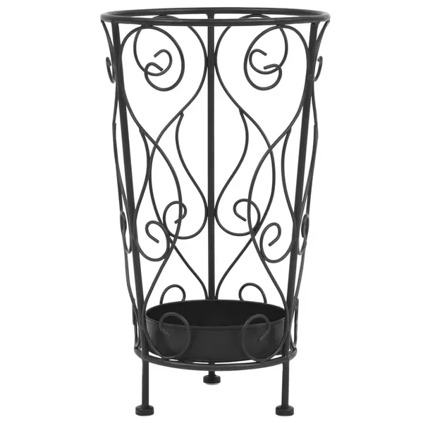 Gossi suport pentru umbrela, stil vintage, metal, 26x46 cm, negru