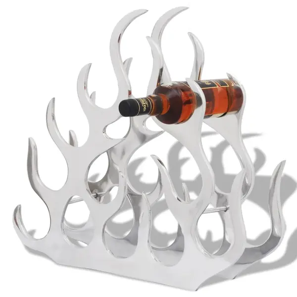 Gossi suport sticle de vin pentru 11 sticle, argintiu, aluminiu