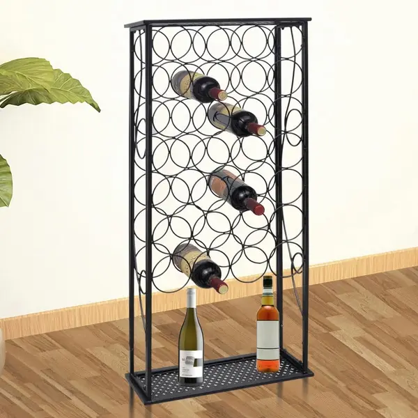 Gossi suport sticle de vin pentru 28 de sticle, metal