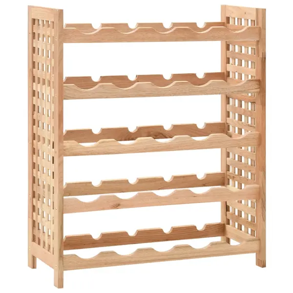 Gossi suport sticle vin pentru 25 sticle, 63x25x73 cm, lemn masiv nuc