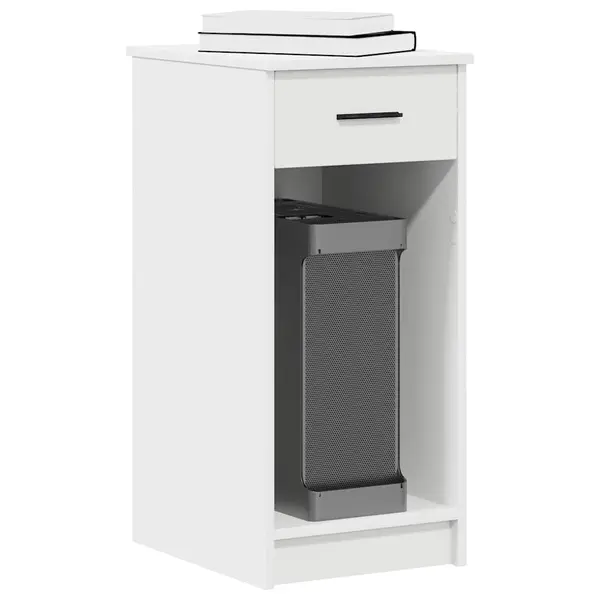 Gossi suport turn pentru computer cu sertar alb 35x45x77 cm