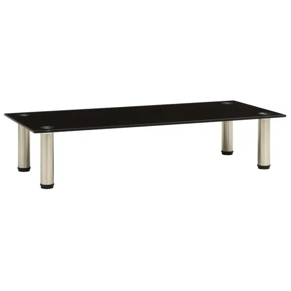 Gossi suport tv, negru, 80 x 35 x 17 cm, sticla securizata