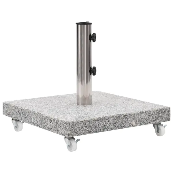 Gossi suport umbrela de soare, gri, 30 kg, granit, patrat