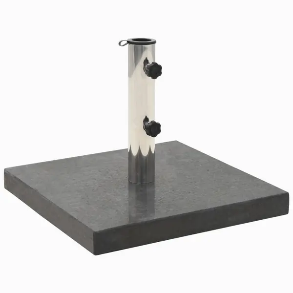 Gossi suport umbrela de soare, negru, 28,5 kg, granit, patrat