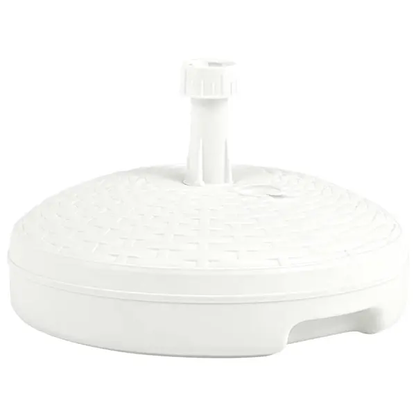 Gossi suport umbrela, umplut cu apa/nisip, alb, 20 l, plastic ratan