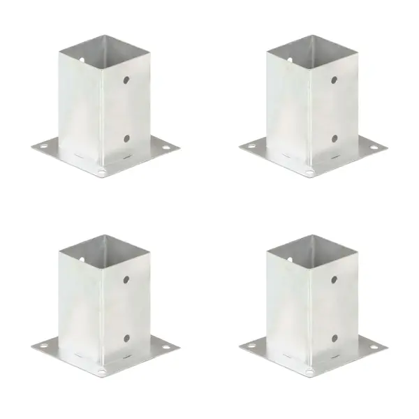 Gossi suporti stalp, 4 buc., metal galvanizat, 91 mm