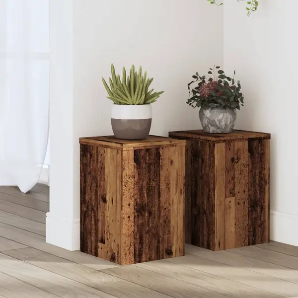 Gossi suporturi de plante 2 buc. lemn vechi 20x20x30cm lemn prelucrat