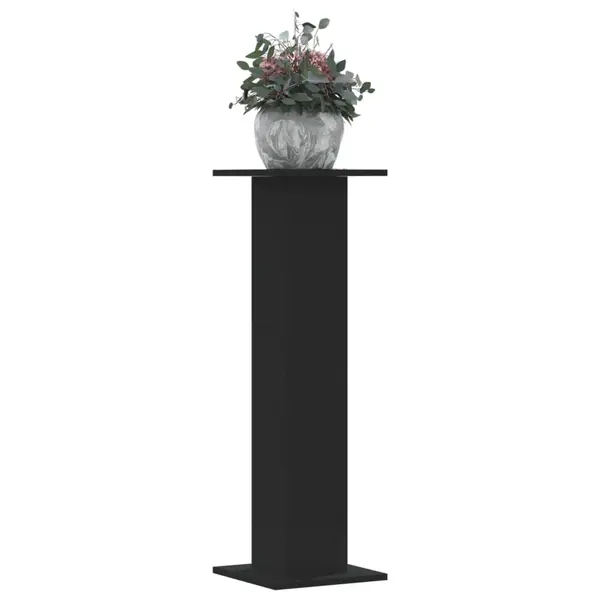 Gossi suporturi de plante, 2 buc., negru, 30x30x95 cm, lemn prelucrat