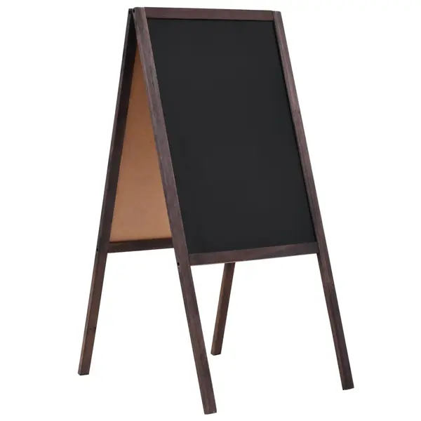 Gossi tabla neagra cu doua fete, lemn de cedru, verticala, 40x60 cm