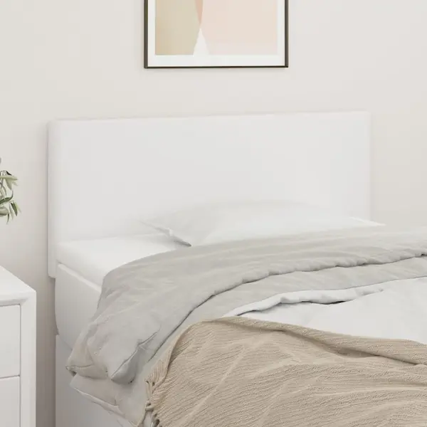 Gossi tablie de pat, alb, 100x5x78/88 cm, piele ecologica