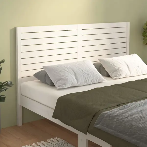 Gossi tablie de pat, alb, 126x4x100 cm, lemn masiv de pin