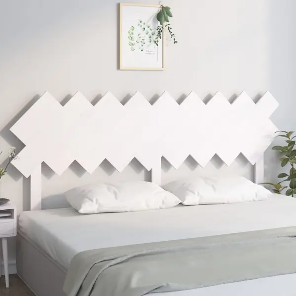Gossi tablie de pat, alb, 178x3x80,5 cm, lemn masiv de pin