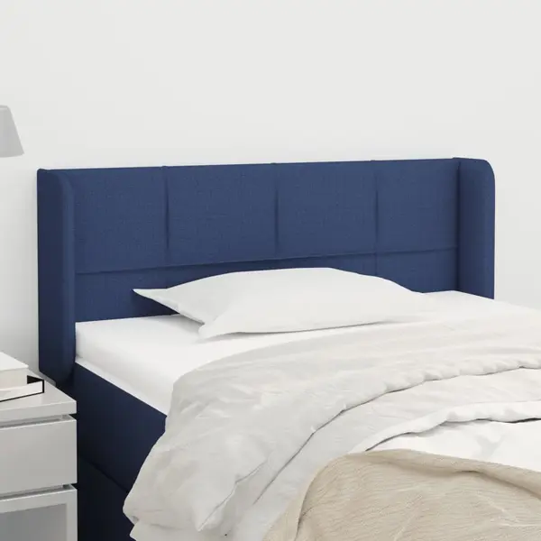 Gossi tablie de pat cu aripioare albastru 103x16x78/88 cm textil