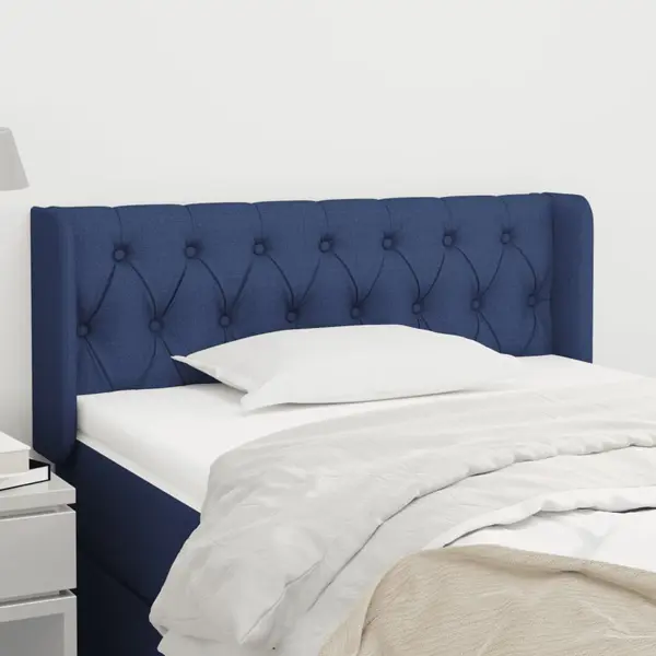 Gossi tablie de pat cu aripioare albastru 103x16x78/88 cm textil