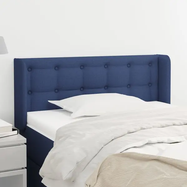 Gossi tablie de pat cu aripioare albastru 103x16x78/88 cm textil