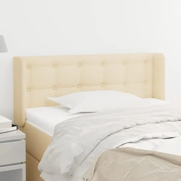 Gossi tablie de pat cu aripioare crem 83x16x78/88 cm textil