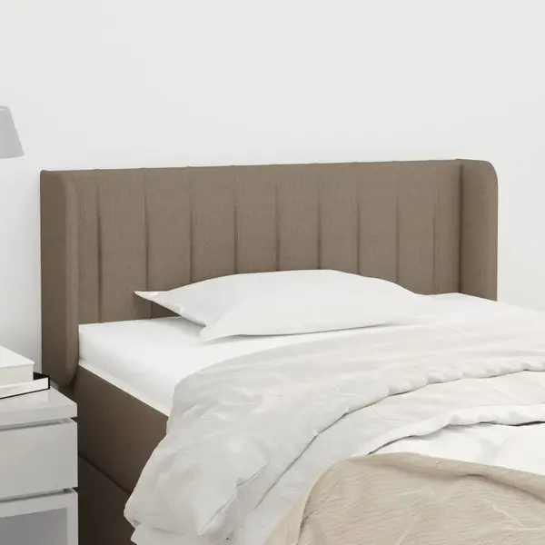 Gossi tablie de pat cu aripioare gri taupe 103x16x78/88 cm textil