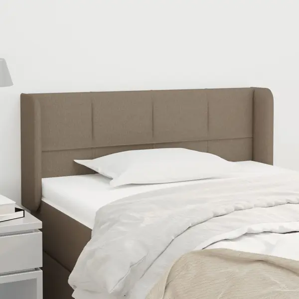 Gossi tablie de pat cu aripioare gri taupe 103x16x78/88 cm textil