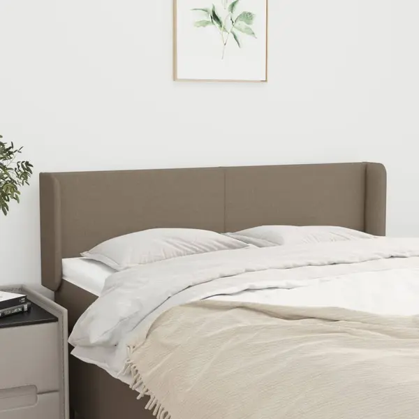 Gossi tablie de pat cu aripioare gri taupe 147x16x78/88 cm textil