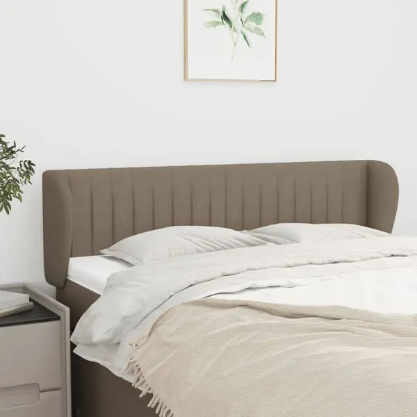 Gossi tablie de pat cu aripioare gri taupe 147x23x78/88 cm textil