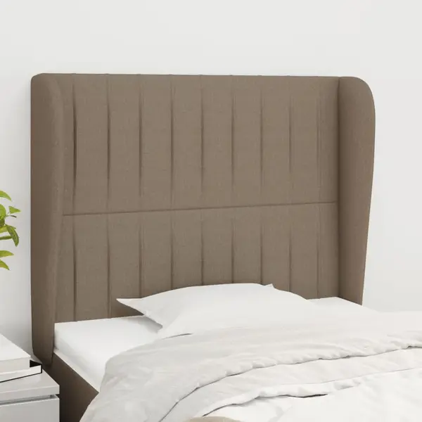 Gossi tablie de pat cu aripioare gri taupe 83x23x118/128 cm textil