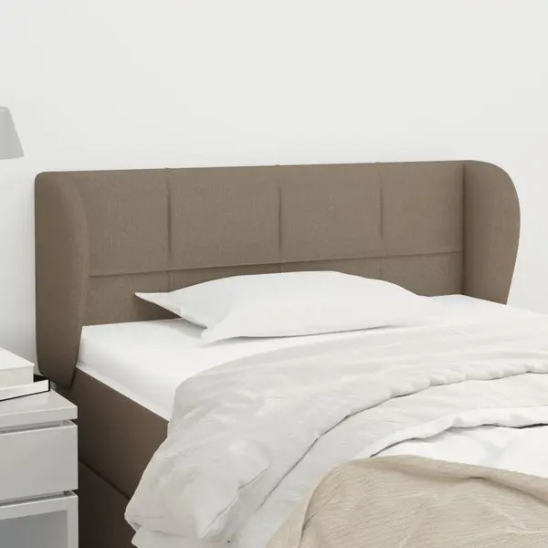Gossi tablie de pat cu aripioare gri taupe 83x23x78/88 cm textil