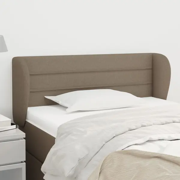 Gossi tablie de pat cu aripioare gri taupe 83x23x78/88 cm textil