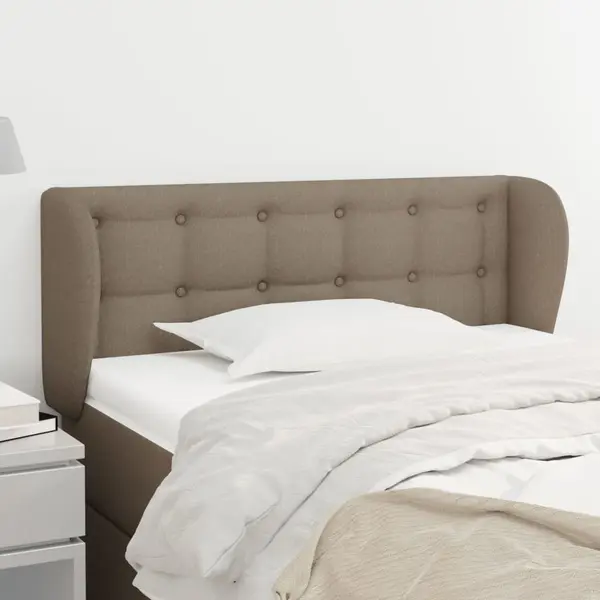 Gossi tablie de pat cu aripioare gri taupe 83x23x78/88 cm textil