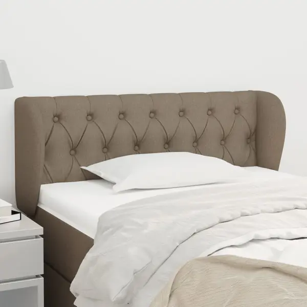Gossi tablie de pat cu aripioare gri taupe 93x23x78/88 cm textil