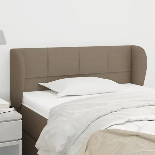 Gossi tablie de pat cu aripioare gri taupe 93x23x78/88 cm textil