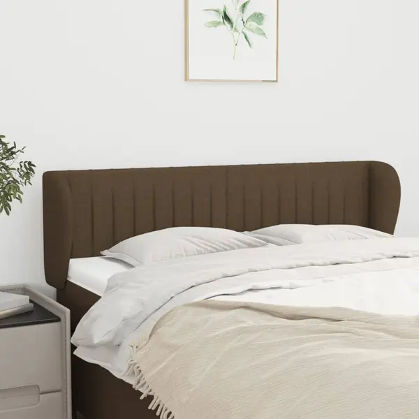 Gossi tablie de pat cu aripioare maro inchis 147x23x78/88 cm textil