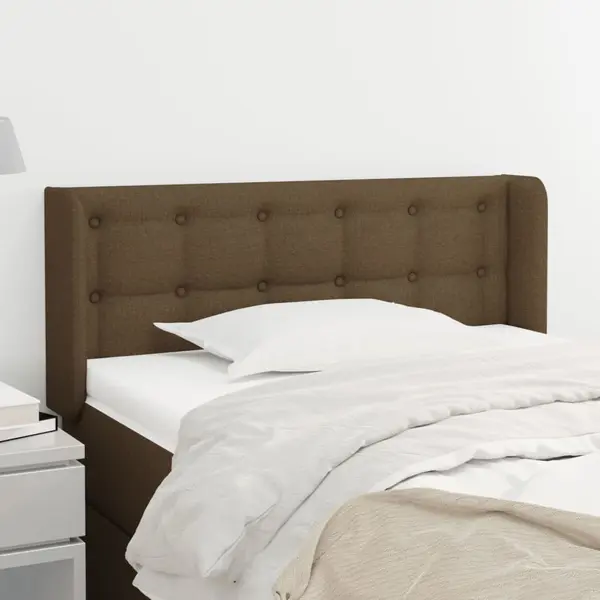 Gossi tablie de pat cu aripioare maro inchis 83x16x78/88 cm textil