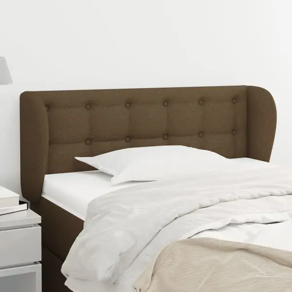 Gossi tablie de pat cu aripioare maro inchis 83x23x78/88 cm textil