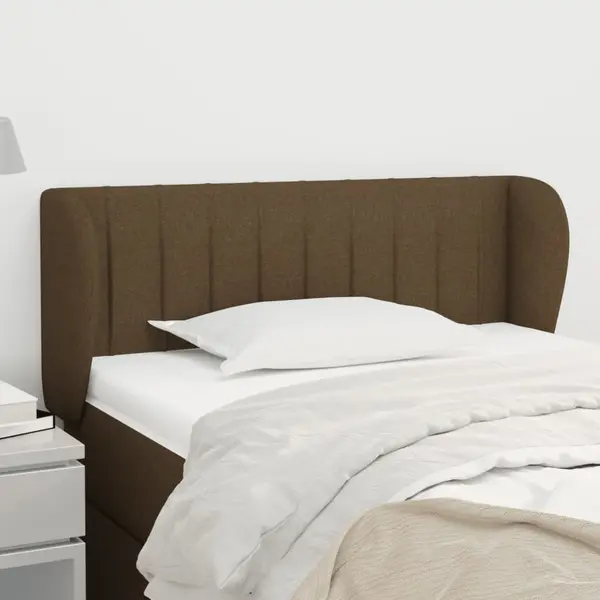 Gossi tablie de pat cu aripioare maro inchis 93x23x78/88 cm textil