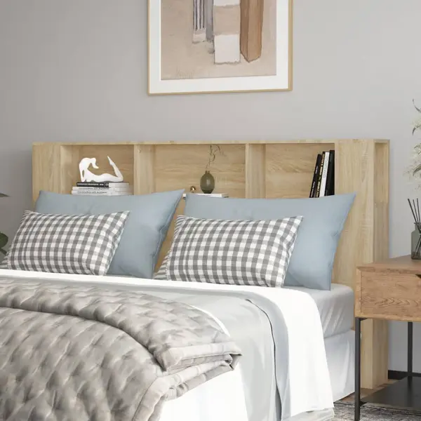 Gossi tablie de pat cu dulap, stejar sonoma, 180x18,5x104,5 cm