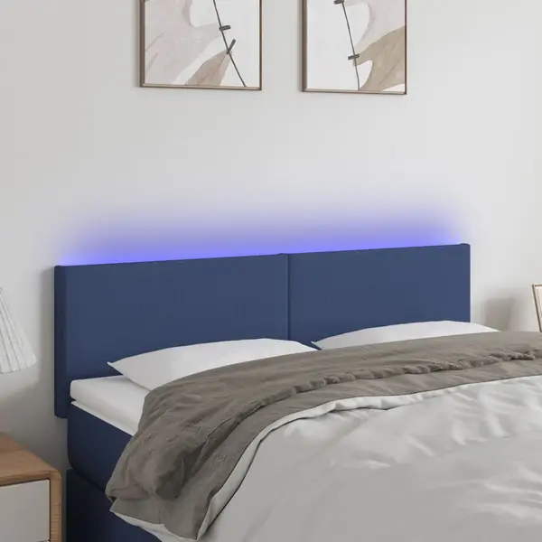 Gossi tablie de pat cu led, crem, 144x5x78/88 cm, textil