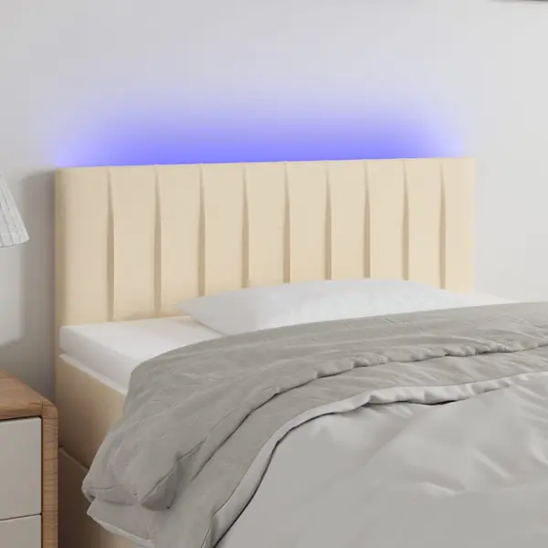 Gossi tablie de pat cu led, crem, 80x5x78/88 cm, textil