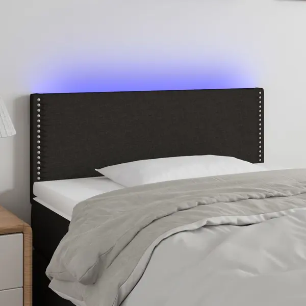 Gossi tablie de pat cu led, negru, 100x5x78/88 cm, textil