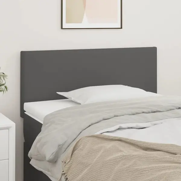 Gossi tablie de pat, gri, 100x5x78/88 cm, piele ecologica