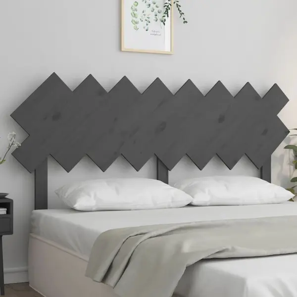 Gossi tablie de pat, gri, 159,5x3x80,5 cm, lemn masiv de pin