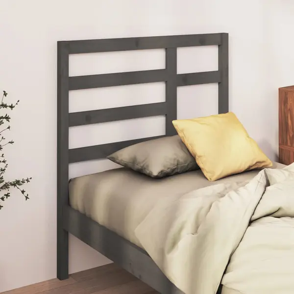 Gossi tablie de pat, gri, 81x4x104 cm, lemn masiv de pin